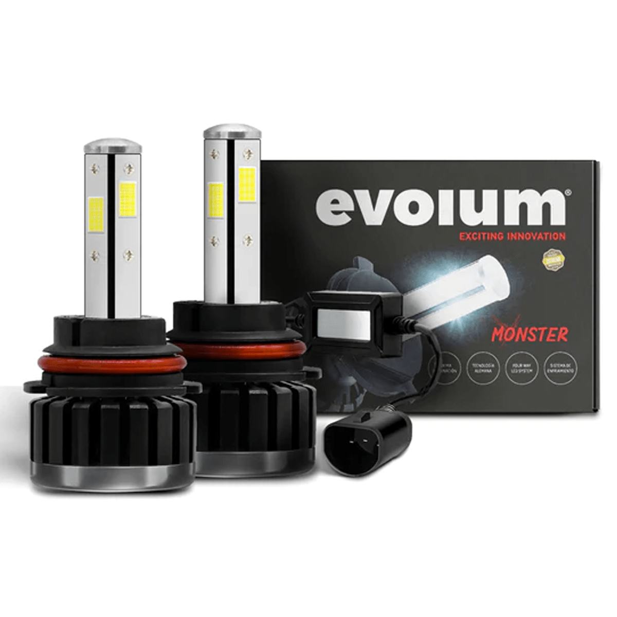 M49007 - EVOLUM LED 9007 MONSTER 12500 LM 6500K CHIP COB CANBUS