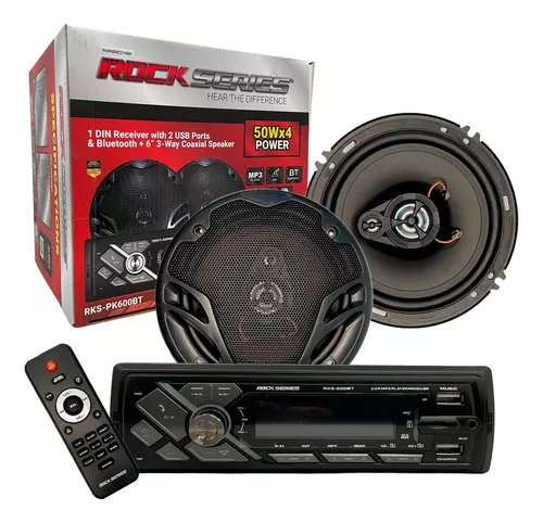 RKS-PK600BT - ROCK SERIES PAQUETE ESTÉREO BT + BOCINAS 6.5" 3 VIAS