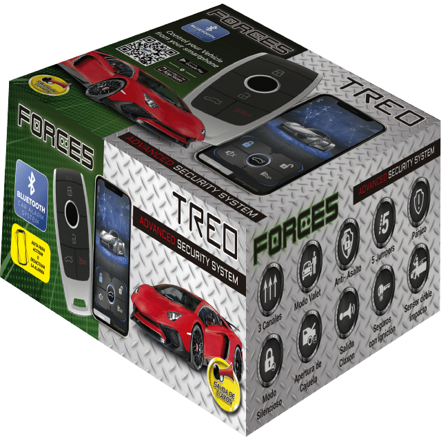 FORCE5 - TREO ALARMA PARA AUTO CON BLUETOOTH 1 CONTROL