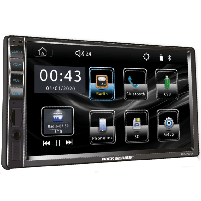 RKS-PREMIERX7 - ROCK SERIES 1 DIN PANTALLA 7" CARPLAY ANDROID AUTO