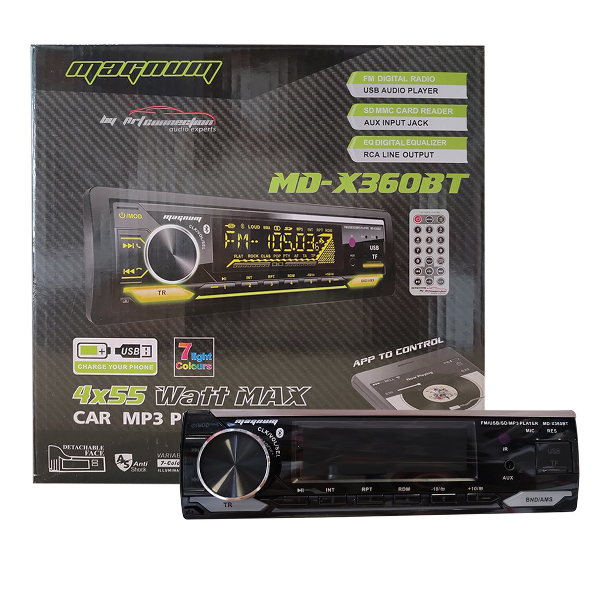MDD-7010BT - MAGNUM 2 DIN BT USB AUX C/CAMARA