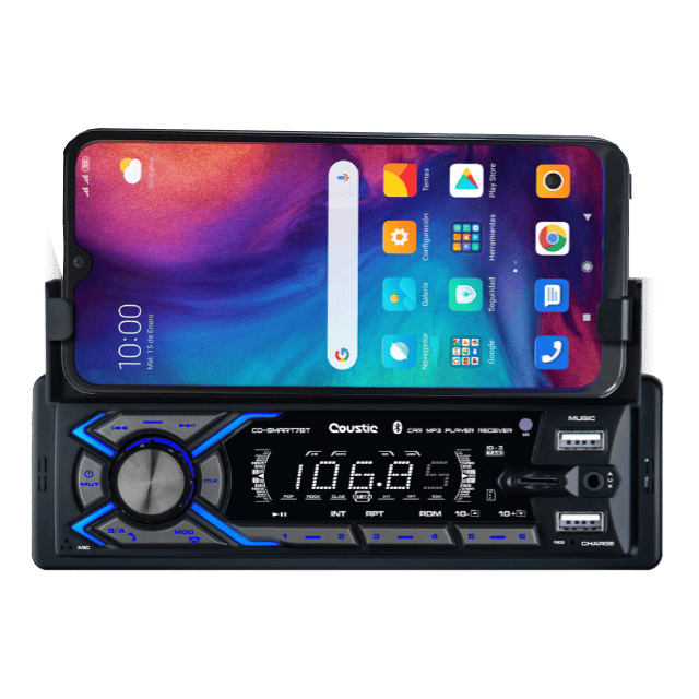 CO-SMART7BT - COUSTIC ESTEREO 1 DIN MULTIMEDIA CON SOPORTE PARA CELULAR