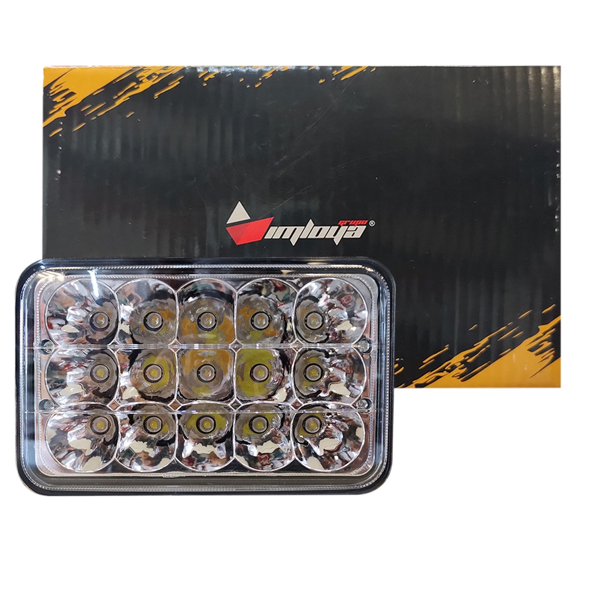 GFP-0025 - IMLOYA FARO 15 LEDS BLANCO-AMBAR 45W UNIDAD PRINCIPAL 5" RECTANGULAR