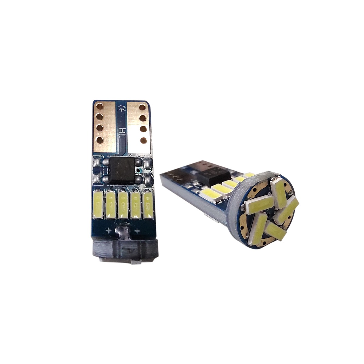 T10-15SMD-4014-G - EVOLUM PAR DE FOCOS T10 LUZ VERDE