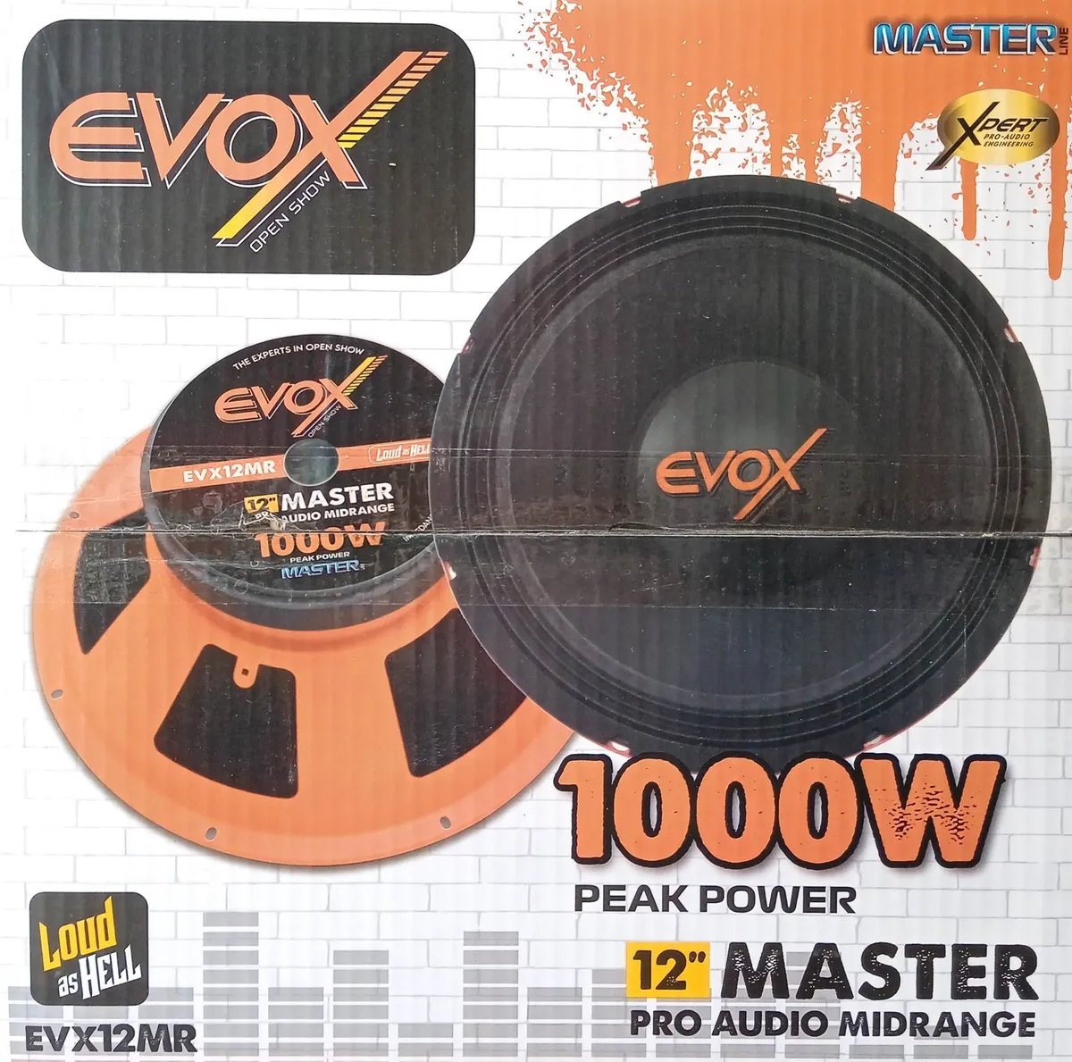 EVX12MR - EVOX MEDIO RANGO DE 12" 500W RMS 1000W MAX 8 OHMS