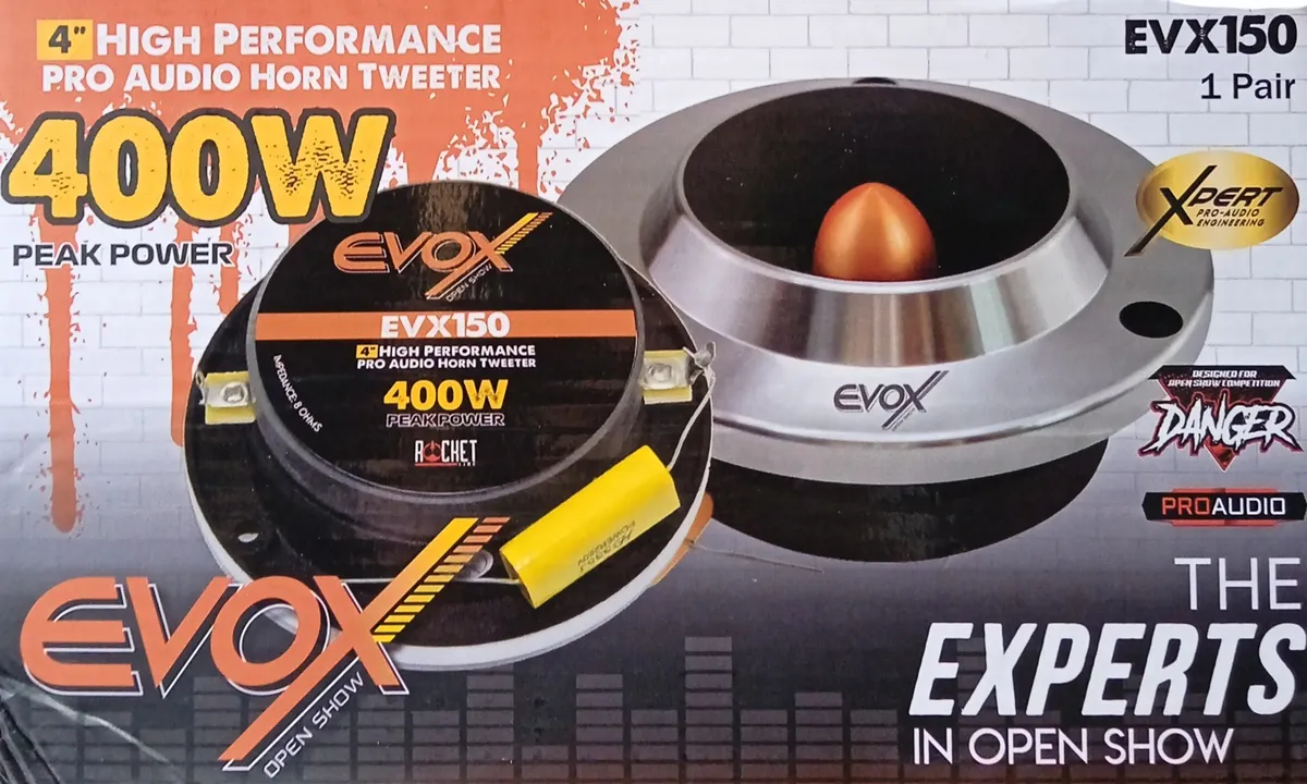 EVX150 - EVOX PAR DE TWEETER BALA DE 4" 200W RMS 400W MAX 8 OHMS