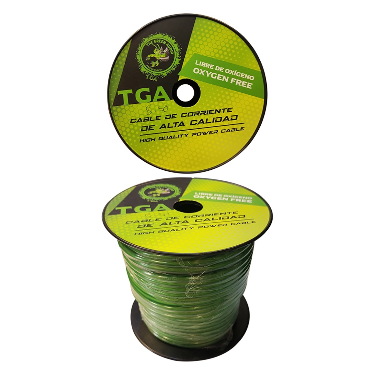 GA-8.50 - GREEN AUDIO ROLLO DE CABLE DE CORRIENTE CALIBRE 8 DE 50 METROS