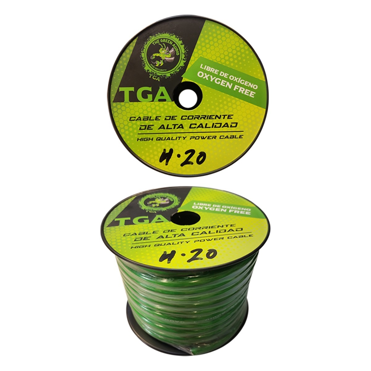GA-4.20 - GREEN AUDIO ROLLO DE CABLE DE CORRIENTE CALIBRE 4 DE 20 METROS