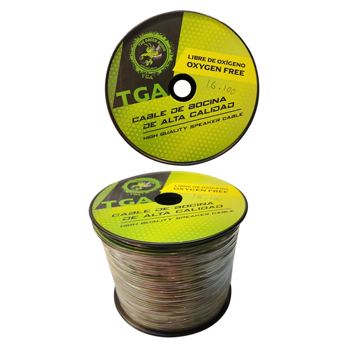 GA-16.100 - GREEN AUDIO ROLLO DE CABLE PARA BOCINA CALIBRE 16 DE 100 METROS