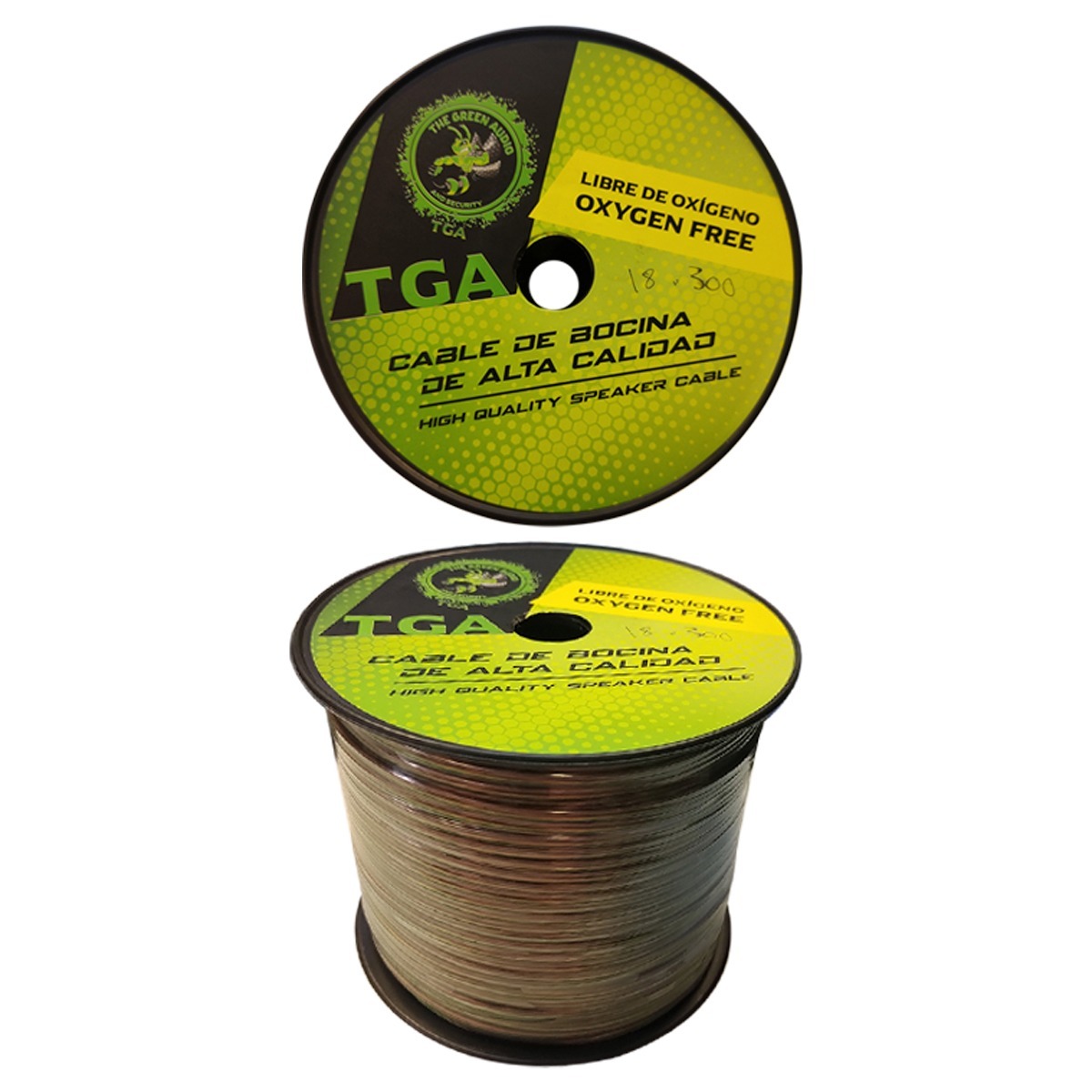 GA-18.300 - GREEN AUDIO ROLLO DE CABLE PARA BOCINA CALIBRE 18 DE 300 METROS