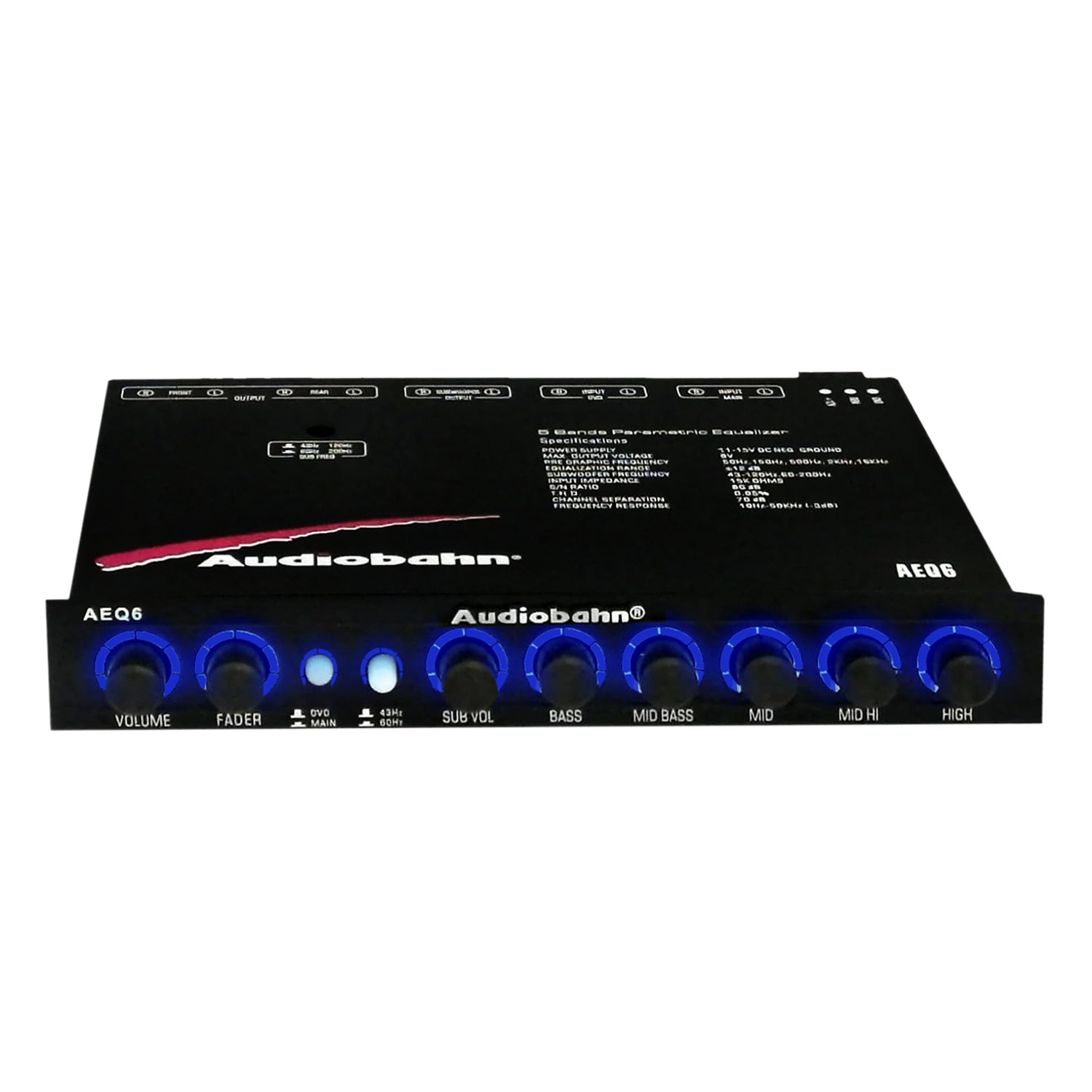 AEQ6 - AUDIOBAHN ECUALIZADOR PARAMÉTRICO DE 5 BANDAS