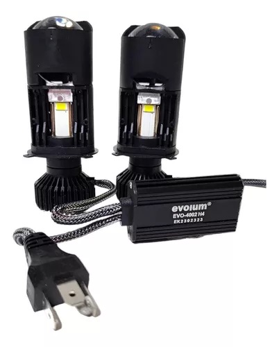 EVO-4002-H4 - EVOLUM PAR DE LEDS CON LUPA 55W 30000 LM H4