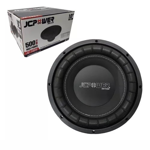 JC-10D4 - JC POWER SUBWOOFER 10" 500W MAX DUAL 4