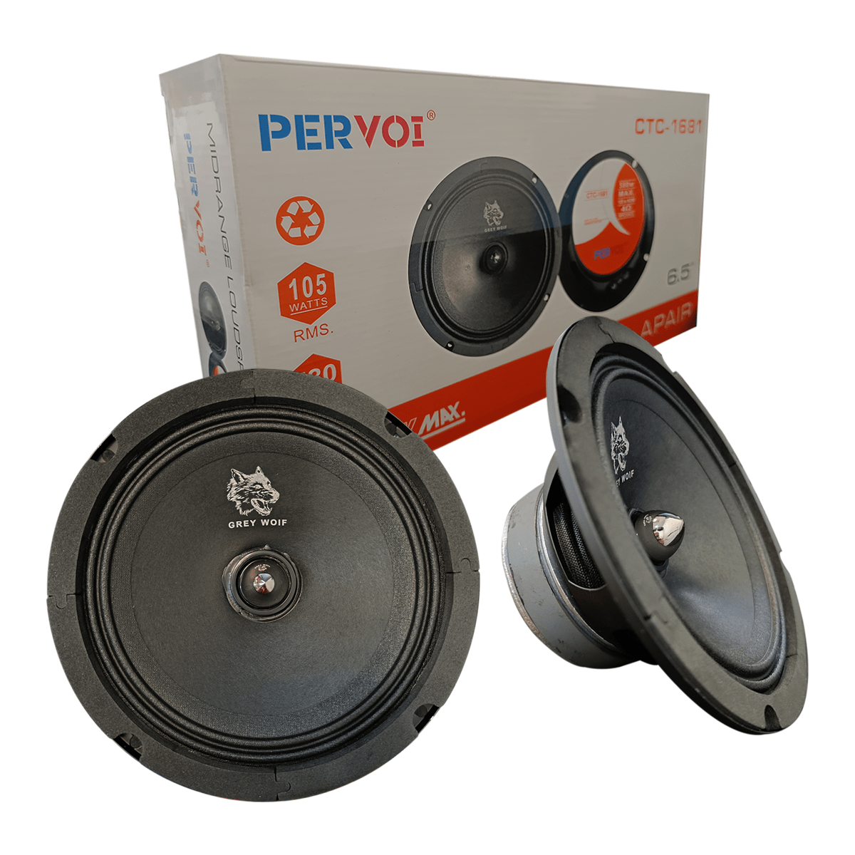 CTC-1681 - PERVOI PAR MEDIO RANGO 6.5" 580W