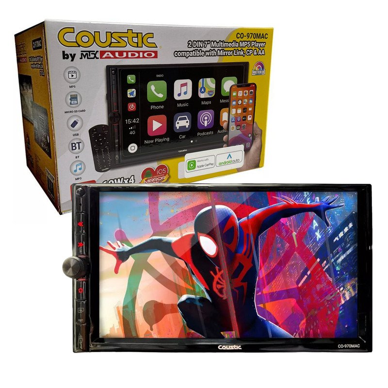 CO-970MAC - COUSTIC PANTALLA 7" ANDROID AUTO /CARPLAY INCLUYE CAMARA DE REVERSA