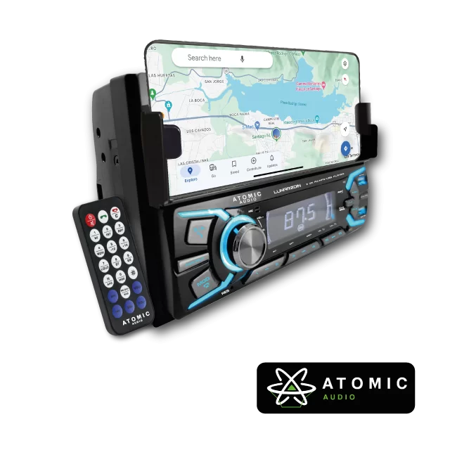 LUNAR2DIN - ATOMIC ESTEREO 2 DIN CON SOPORTE SMARTPHONE