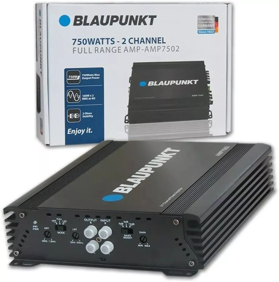 AMP7502 - BLAUPUNKT AMPLIFICADOR 2 CANALES 750W FULL RANGE