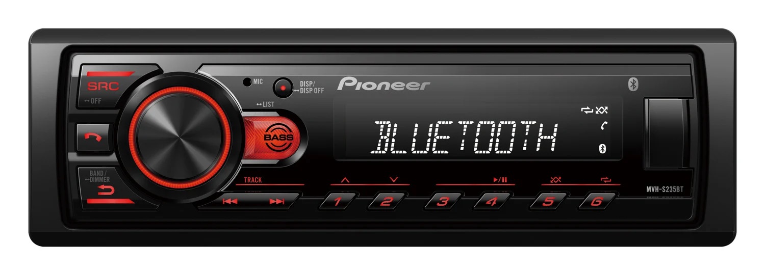 MVH-S125UI - PIONEER ESTÉREO 1 DIN USB AUX 2 PAR RCA