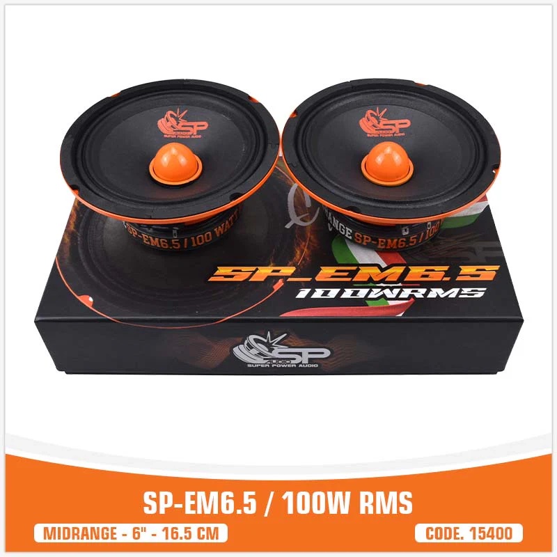 SP-EM6.5 - SP AUDIO PAR DE MEDIOS RANGOS 6.5" 200W MAX 100W RMS