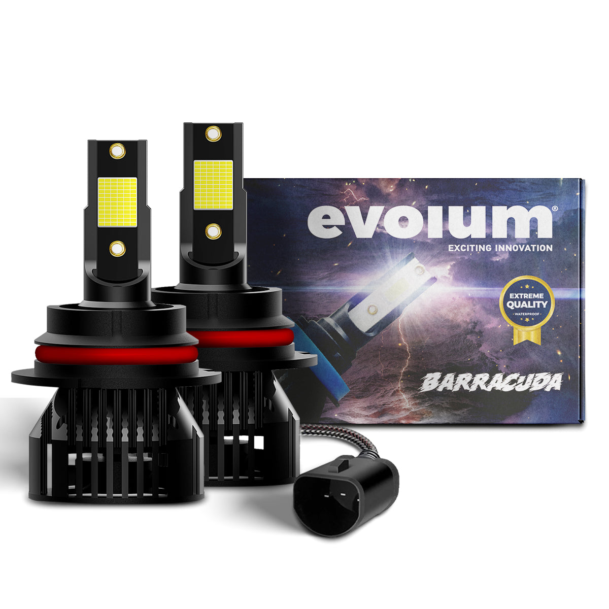 B59007 - EVOLUM LED 9007 BARRACUDA 11000 LM 6500K CHIP COB CANBUS