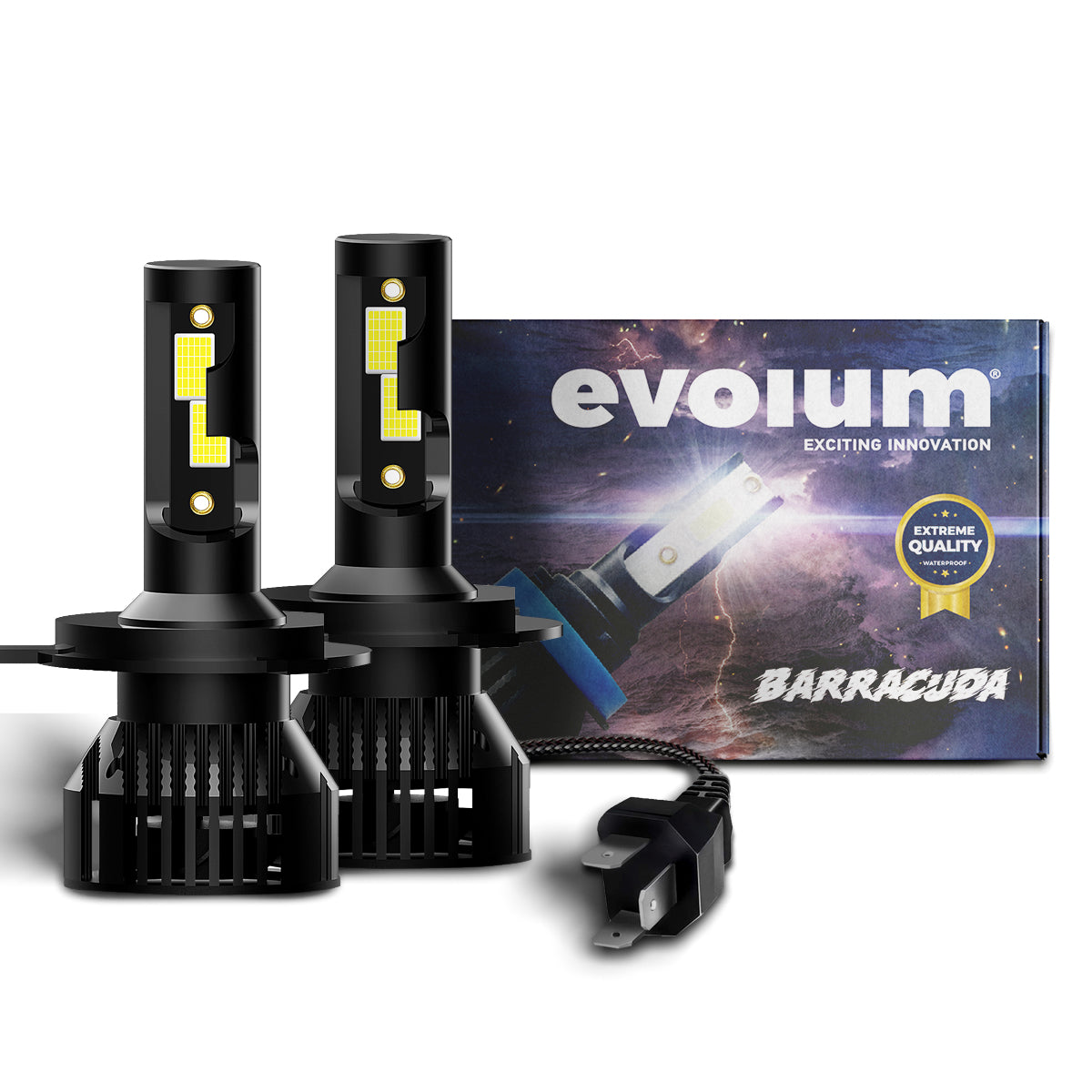 B5H4 - EVOLUM LED H4 BARRACUDA 11000 LM 6500K CHIP COB CANBUS