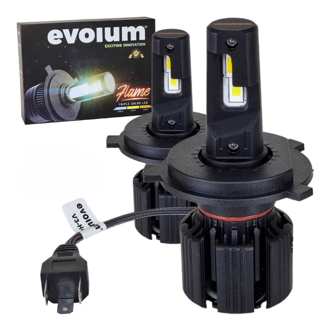 V3H4 - EVOLUM LED H4 FLAME 14000 LM 3 TONOS CHIP CSP CANBUS