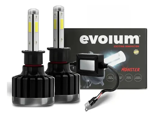 M4H3 - EVOLUM LED H3 MONSTER 12500 LM 6500K CHIP COB CANBUS