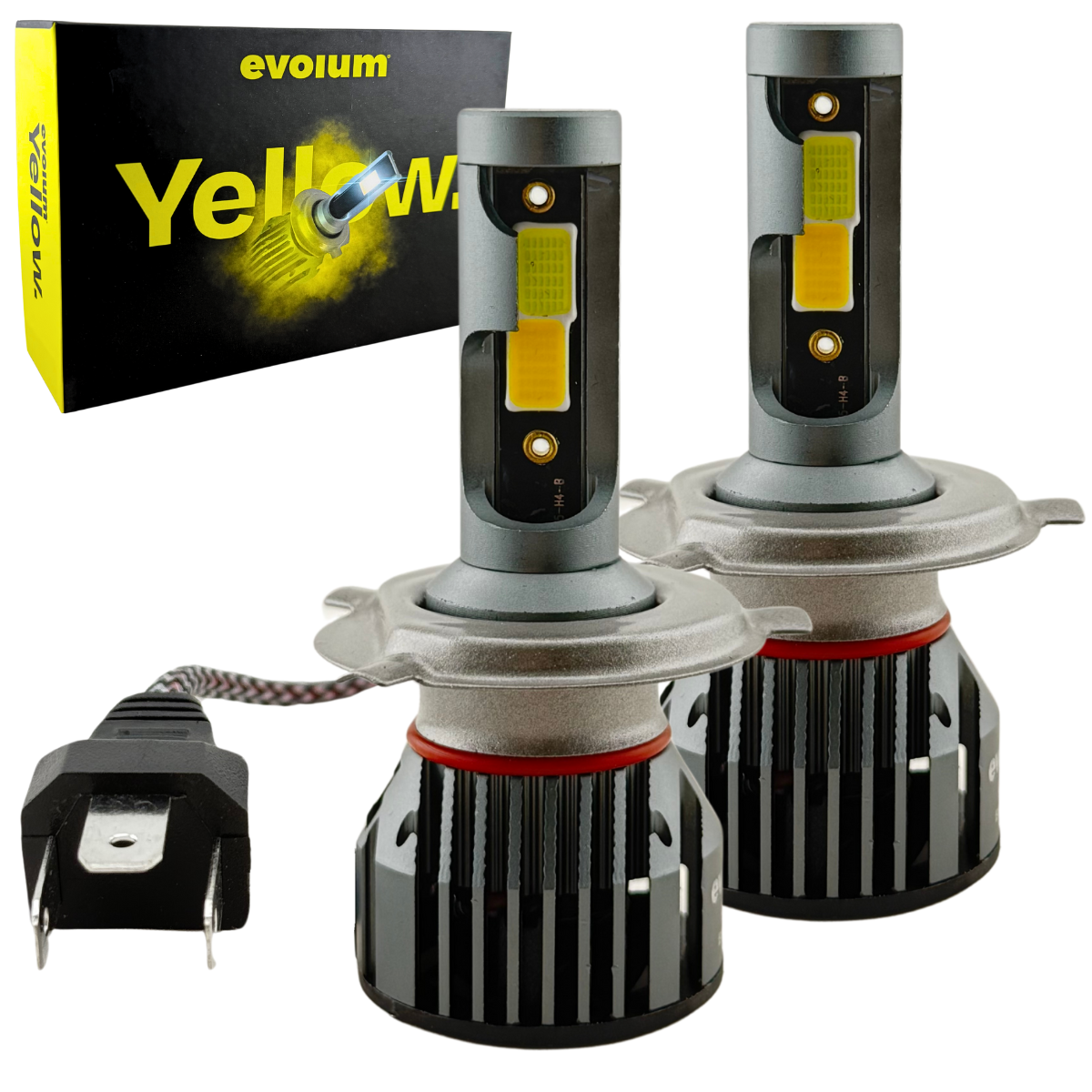 YELLOWH4 - EVOLUM YELLOW 2 CARAS 11000 LUMENES H4