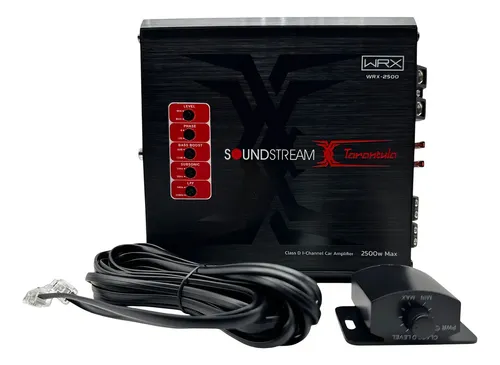 WRX-2500 - SOUNDSTREAM AMPLIFICADOR 1 CANAL CLASE D 2500W MAX MONOBLOCK