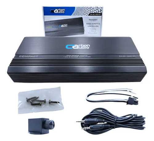 CA-AC15001ET - CARBON AUDIO AMPLIFICADOR COMPACT 1 CANAL 3000W MAX CLASE D