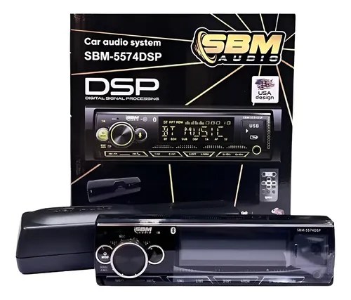 SBM-5574DSP - SBM ESTÉREO 1 DIN DSP CARÁTULA DESMONTABLE