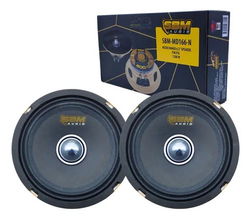 SBM-MD166-N - SBM PAR DE MEDIOS RANGOS DE 6.5 300RMS