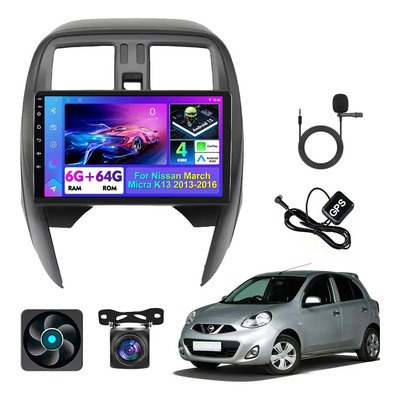 PANTALLA ANDROID 9" PARA NISSAN MARCH CON APPLE CARPLAY Y ANDROID AUTO INALÁMBRICOS