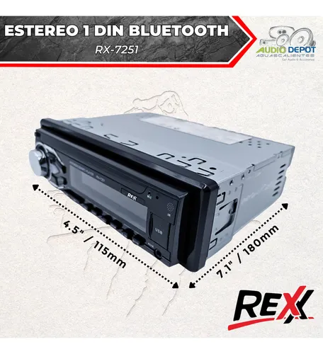 RX-7251 - REXX ESTEREO 1 DIN BLUETOOTH RGB