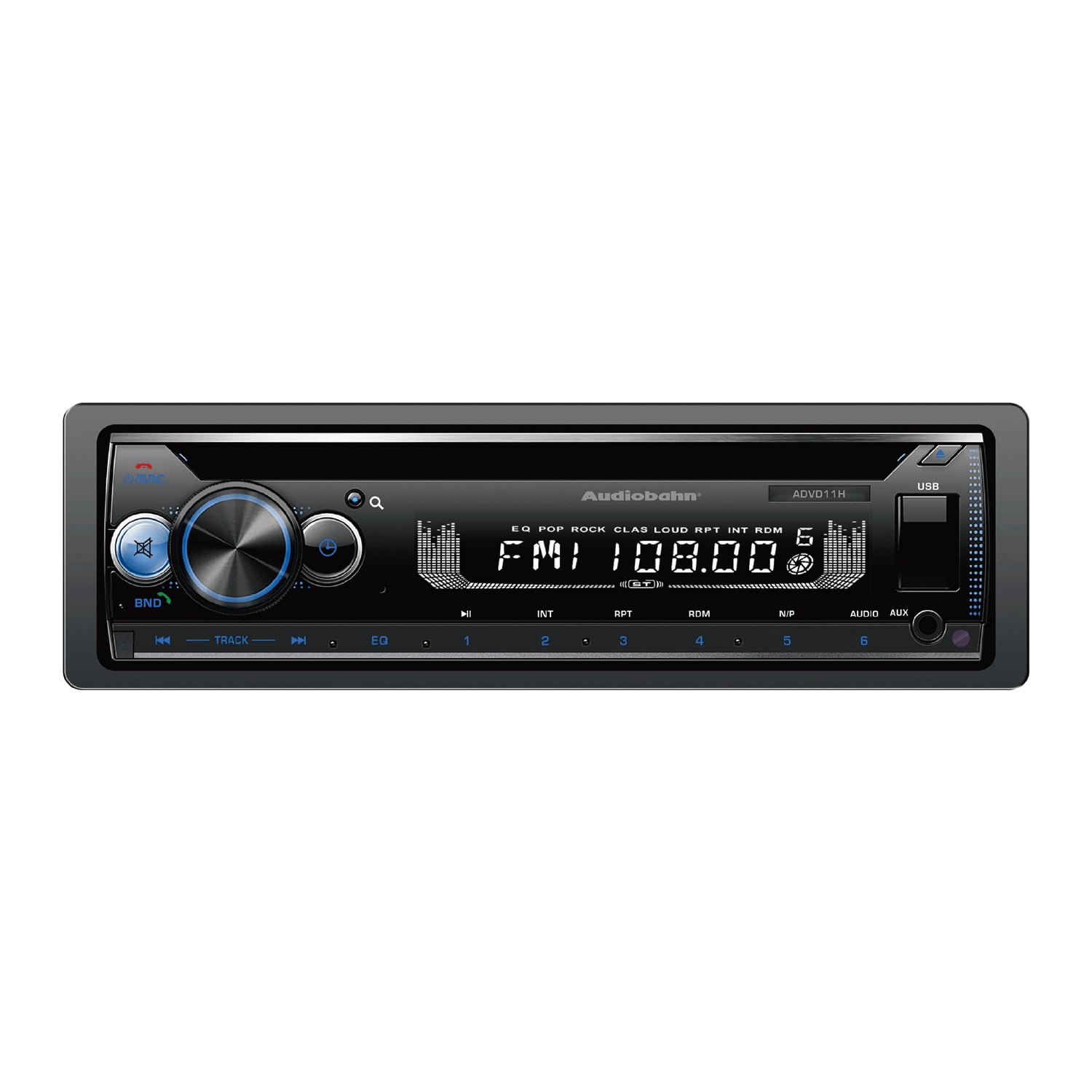 ADVD11H - AUDIOBAHN ESTEREO 1 DIN CON REPRODUCTOR DE CD DESMONTABLE MULTICOLOR