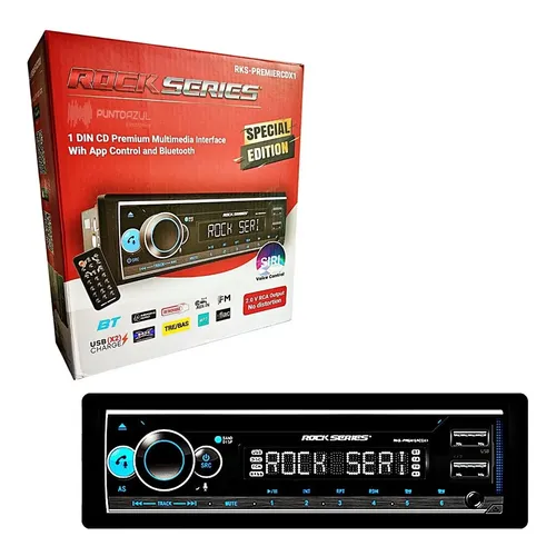 RKS-PREMIERCDX1 - ROCK SERIES ESTEREO 1 DIN 50X4W CD APP 2USB BT AUX
