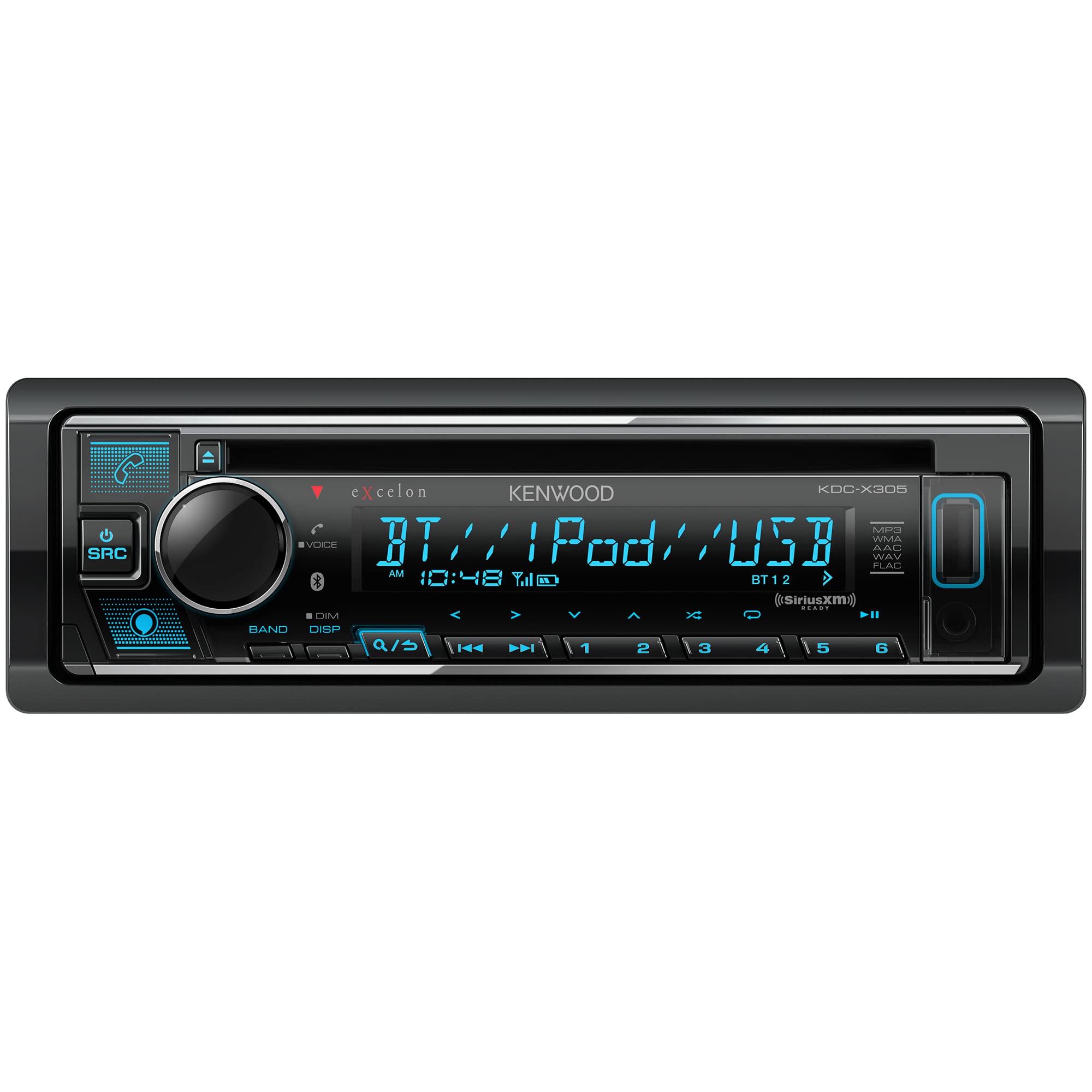 KDC-X305 - KENWOOD ESTEREO 1 DIN BT USB AUX CON REPRODUCTOR DE CD