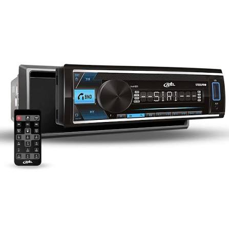 AXEL-009 - STEELPRO ESTÉREO 1 DIN CARÁTULA DESMONTABLE BT USB AUX SIRI