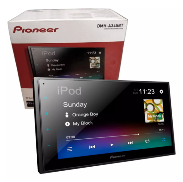 DMH-A345BT - PIONEER PANTALLA 6.8" FULL TOUCH WEBLINK BLUETOOTH USB