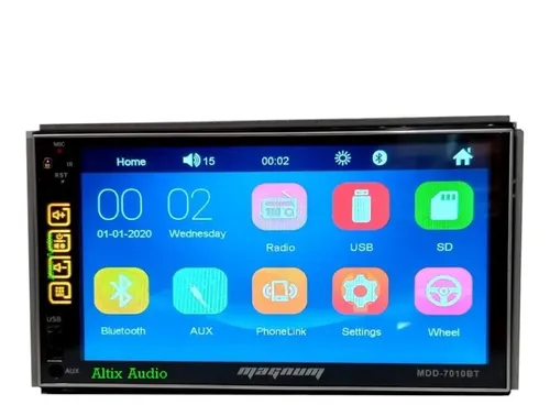 MDD-7010BT - MAGNUM 2 DIN BT USB AUX C/CAMARA
