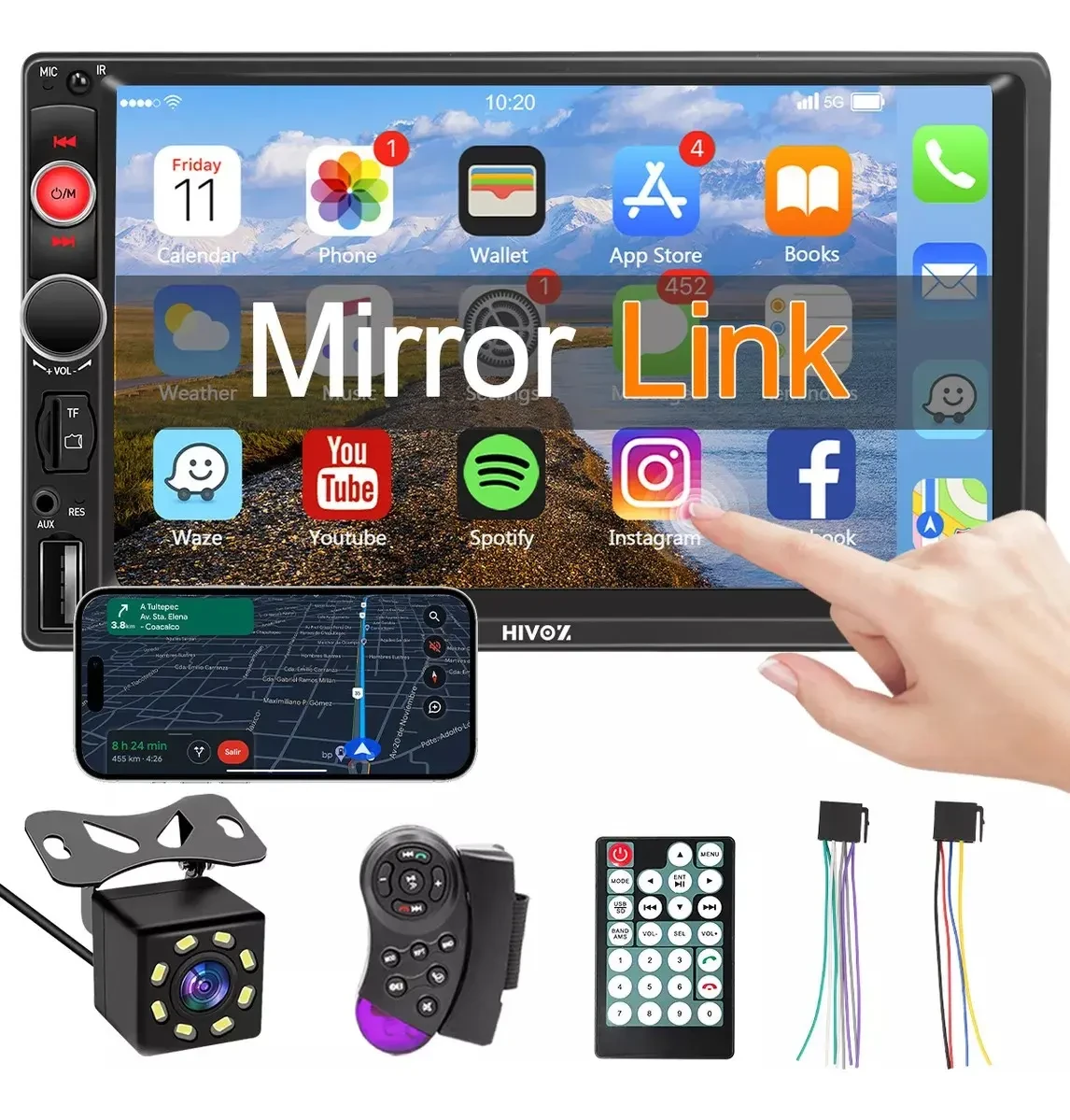 L6-07HG - PANTALLA 7" ESPECIAL PARA TOTOTA VON CARPLAY Y ANDROID AUTO INALAMBRICOS 4/64GB