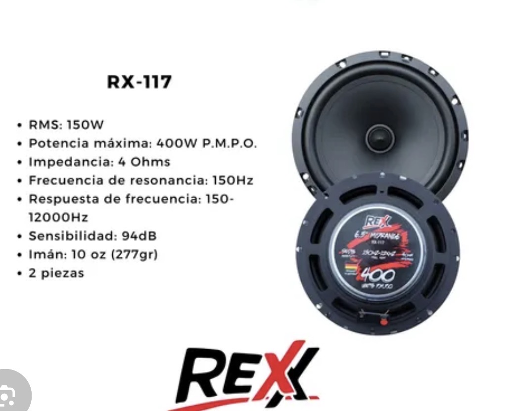 RX-117 - REXX SET OPEN SHOW 6.5" + TWEETER DOMO
