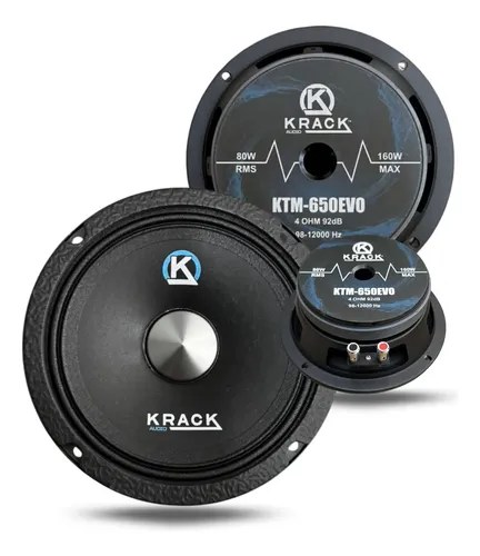KTM-650EVO - KRACK PAR DE MEDIOS RANGOS 6.5" BULLET 150W MAX 80W RMS