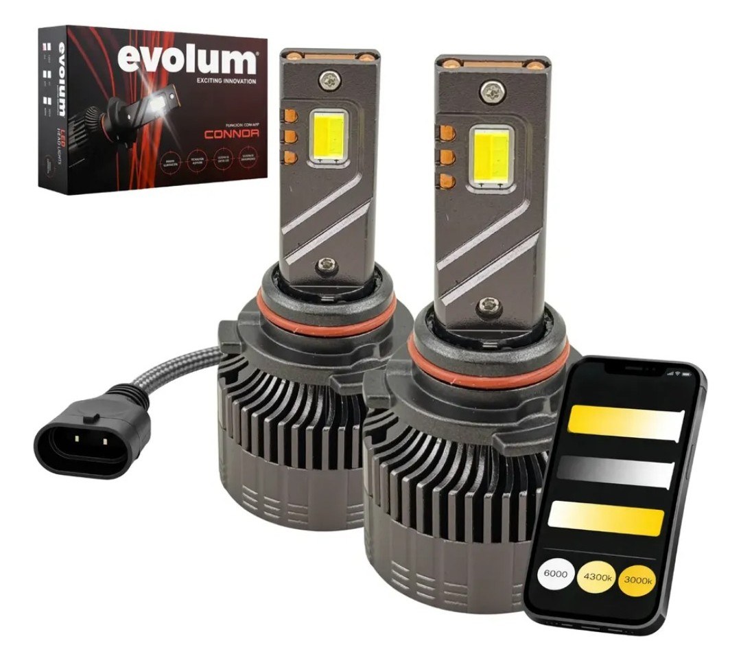 CONNOR 9005 - EVOLUM LED 9005 CONNOR 55,000LM CON APP PARA AJUSTAR COLOR Y BRILLO