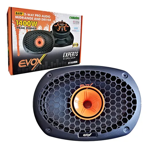 EVX69DR - EVOX MEDIO RANGO DE 6X9" CON DRIVER 2 VIAS 700W RMS 1400W MAX 8+8 OHMS