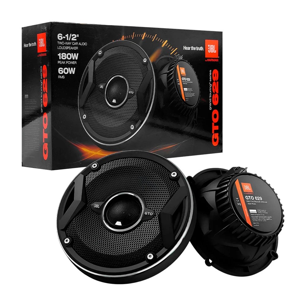 PAR DE BOCINAS JBL GTO629 6.5" COAXIAL 180W MAX 60W RMS 3 OHMS