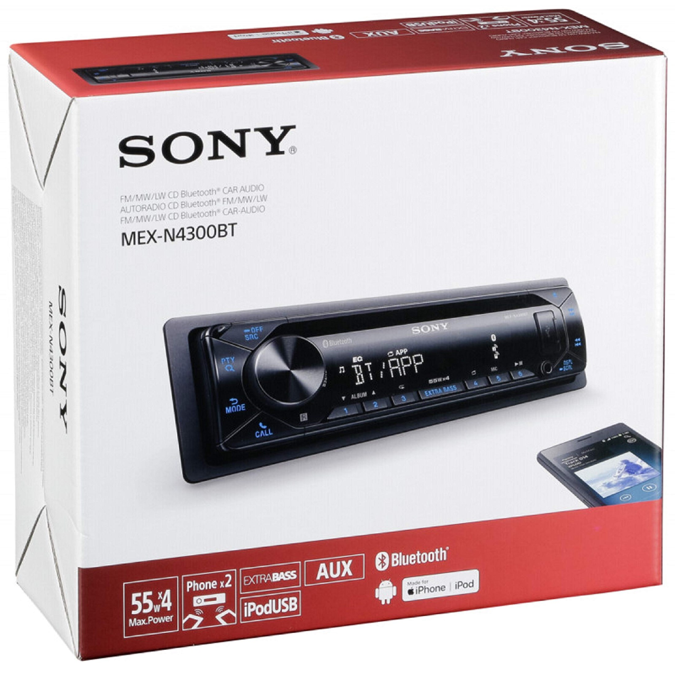 ESTEREO 1 DIN SONY MEX-N4300BT BLUETOOTH CD USB AUX