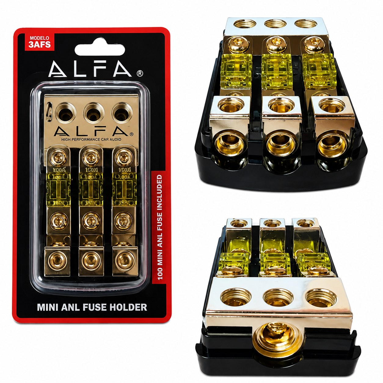 PDCAL3AFS - ALFA DISTRIBUIDOR DE CORRIENTE CON PORTA FUSIBLE 3 VIAS