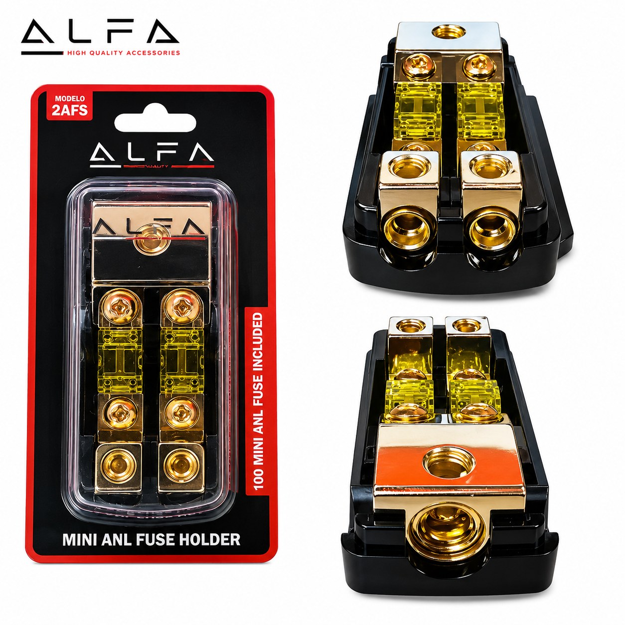 PDCAL2AFS - ALFA DISTRIBUIDOR DE CORRIENTE CON PORTA FUSIBLE 2 VIAS