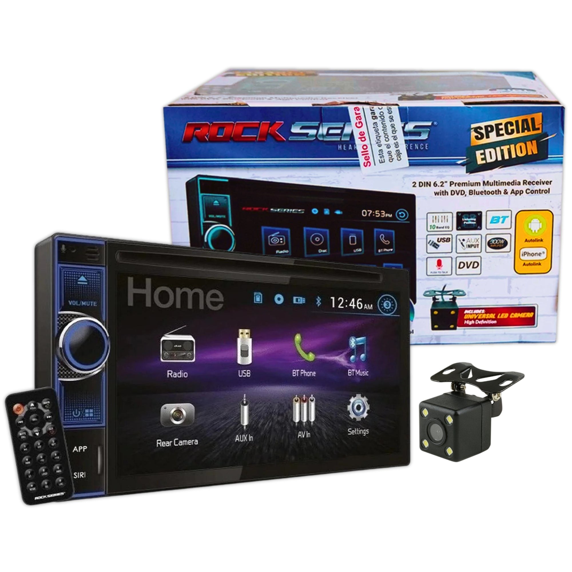 RKS-PREMIERX2 - ROCK SERIES ESTEREO 2 DIN 75X4W DVD BT APP 2USB